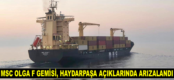 MSC OLGA F gemisi, Haydarpaşa açıklarında arızalandı
