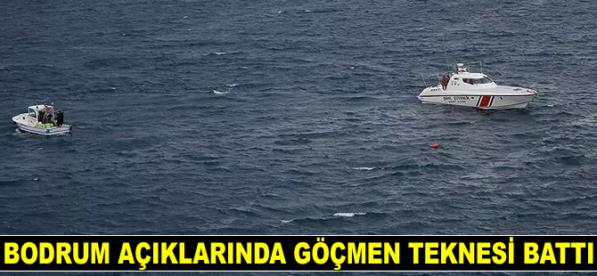 Bodrum açıklarında göçmen teknesi battı