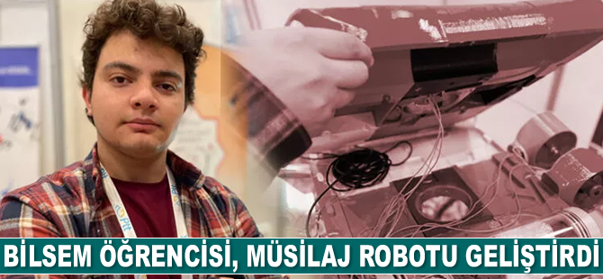 BİLSEM öğrencisi Mehmet Tunahan Düzyol, müsilaj robotu geliştirdi
