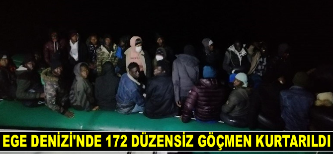 Ege Denizi'nde 172 göçmen kurtarıldı