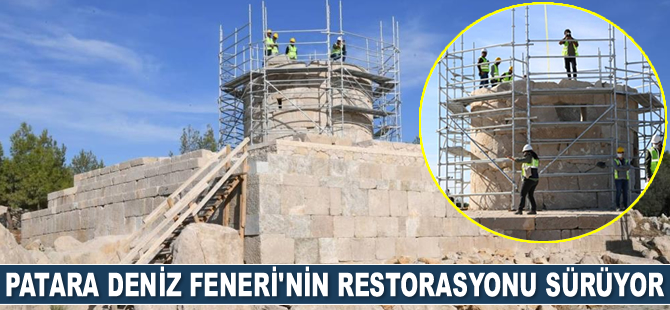 Patara Deniz Feneri’nin restorasyonu sürüyor