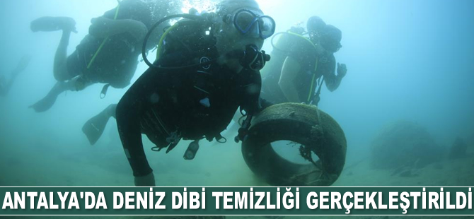 Antalya’da deniz dibi temizliği yapıldı