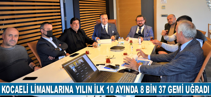 Kocaeli limanlarına yılın ilk 10 ayında 8 bin 37 adet gemi uğradı