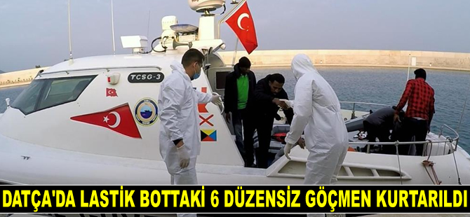 Datça açıklarında lastik bottaki 6 göçmen kurtarıldı