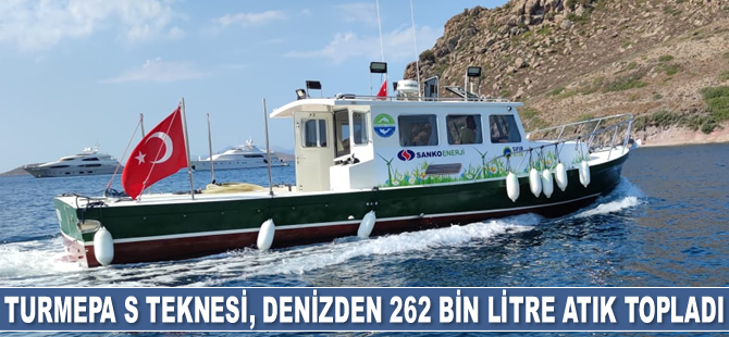 Turmepa S teknesi, denizden 262 bin litre atık topladı