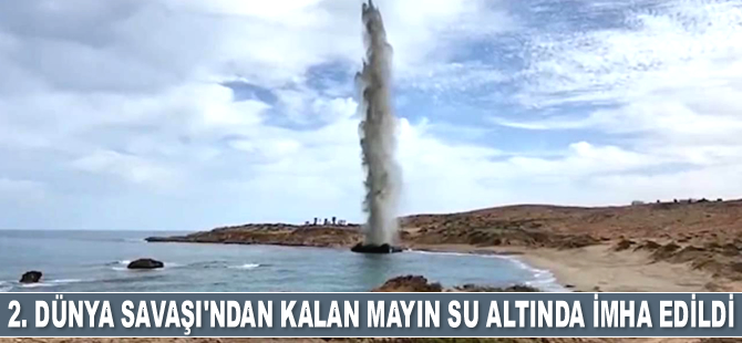 2. Dünya Savaşı’ndan kalan demirli kontak mayın su altında imha edildi