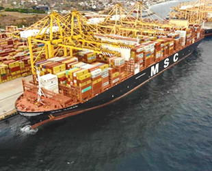 Dev konteyner gemisi MSC Samar, Asyaport’a yanaştı