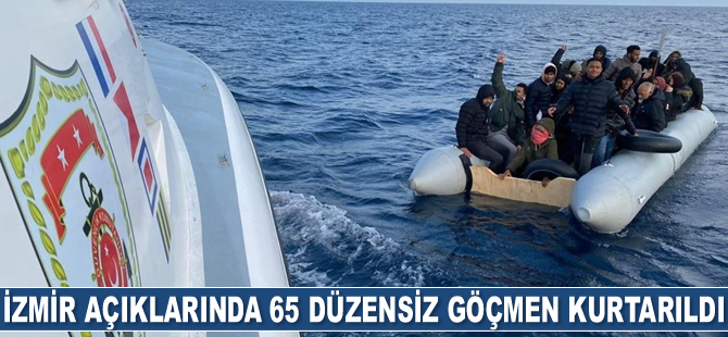 İzmir'de 65 düzensiz göçmen, kurtarıldı