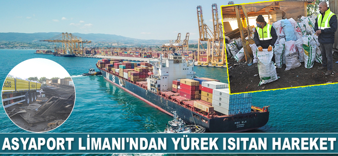 Asyaport’un konteyner taban tahtaları ihtiyaç sahiplerine yakacak oluyor