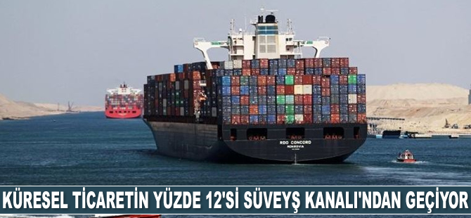 Küresel ticaretin yüzde 12'si Süveyş Kanalı'ndan geçiyor
