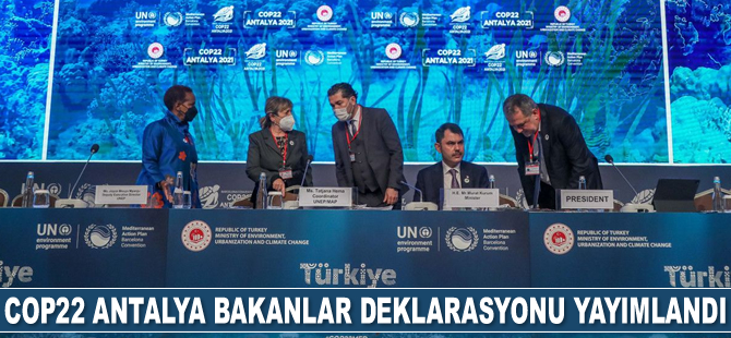 COP22 Antalya Bakanlar Deklarasyonu yayımlandı