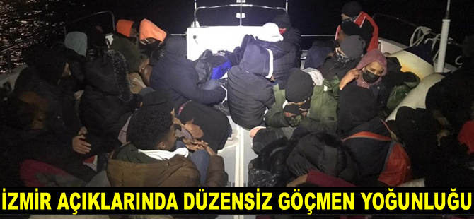 İzmir açıklarında 108 düzensiz göçmen yakalandı