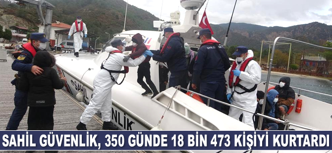 Sahil Güvenlik Ekipleri, 350 günde 18 bin 473 kişiyi kurtardı