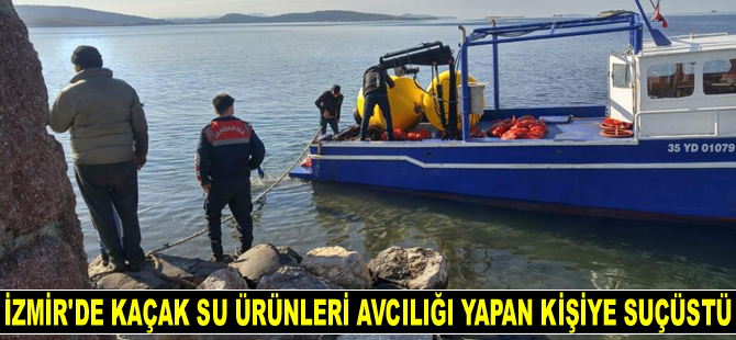 İzmir'de kaçak su ürünleri avcılığı yapan kişi suçüstü yakalandı