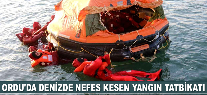 Ordu’da denizdeki yangın tatbikatı nefes kesti