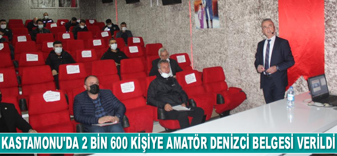 Kastamonu'da 2 bin 600 kişiye Amatör Denizci Belgesi verildi