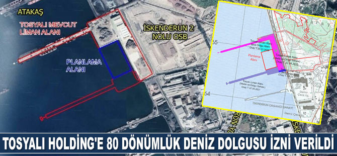 Tosyalı Holding’e 80 dönümlük deniz dolgusu izni verildi