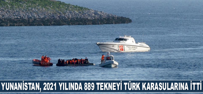 Yunanistan, Ege Denizi’nde 2021 yılında 889 adet tekneyi Türk karasularına itti