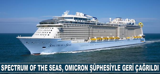 Spectrum of the Seas gemisi, Omicron şüphesiyle geri çağrıldı