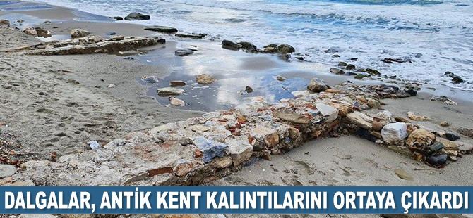 Dalgalar, antik kent kalıntılarını ortaya çıkardı