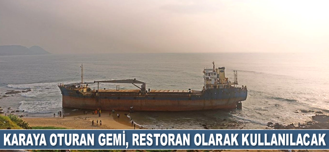 Hindistan'da karaya oturan Maa gemisi, restoran olarak kullanılacak