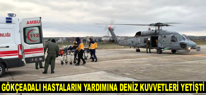 Gökçeadalı hastaların yardımına Deniz Kuvvetleri yetişti