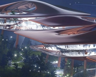 Çin’in yeni feribot limanı, uzay üssüne benziyor