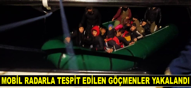Bodrum’da mobil radarla tespit edilen göçmenler yakalandı