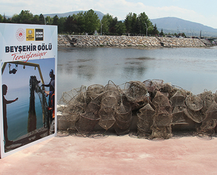 Beyşehir Gölü'nden 10 ton hayalet ağ çıkarıldı