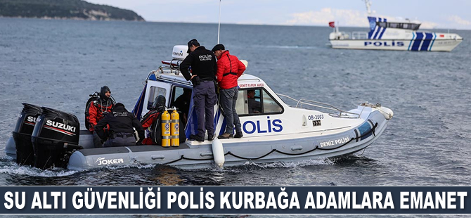 Su altında güvenliği kurbağa adamlar sağlıyor