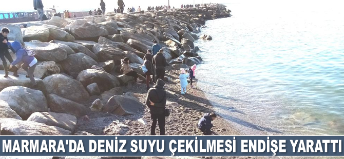 Marmara'da deniz suyu çekilmesi endişe yarattı