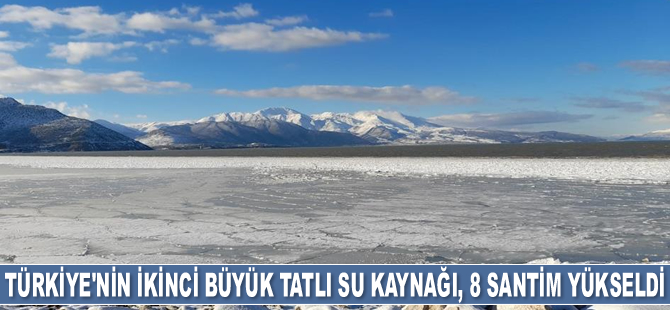 Türkiye'nin ikinci büyük tatlı su kaynağı Eğirdir Gölü, 8 santim yükseldi