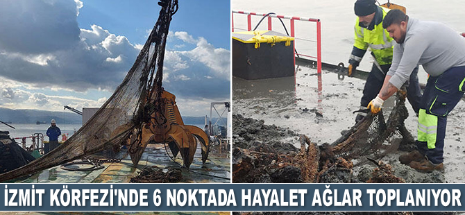 İzmit Körfezi'nde 6 noktada hayalet ağlar toplanıyor