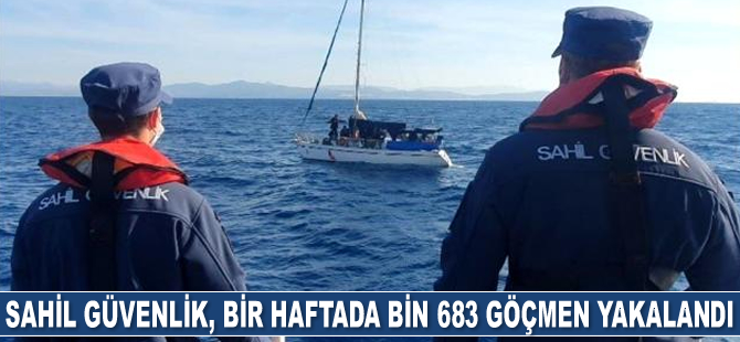 Sahil Güvenlik, bir haftada bin 683 göçmen yakalandı