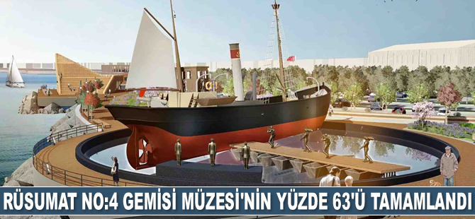 Rüsumat No:4 Gemisi Müzesi’nin yüzde 63’ü tamamlandı