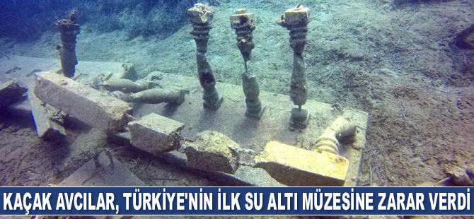 Kaçak avcılar, Türkiye'nin ilk su altı müzesine zarar verdi