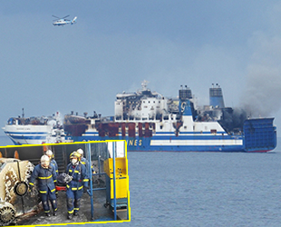 Yunanistan’daki gemi yangını faciasında 1 kişinin cansız bedenine ulaşıldı