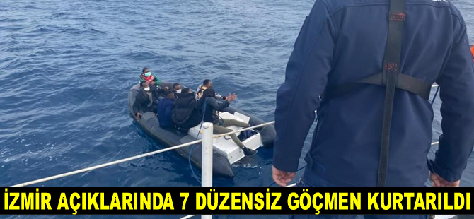 İzmir açıklarında 7 düzensiz göçmen kurtarıldı