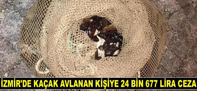 İzmir'de kaçak avlanan kişiye 24 bin 677 lira para cezası kesildi
