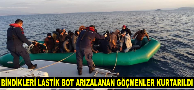 Çeşme açıklarında 29 düzensiz göçmen kurtarıldı