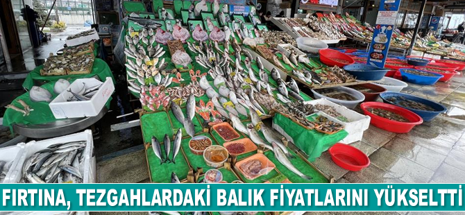 Fırtına, tezgahlardaki balık fiyatlarını yükseltti