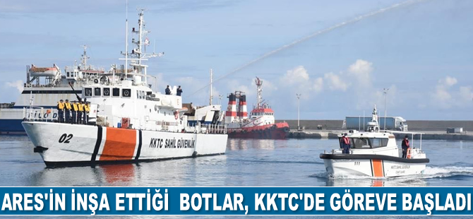 Ares Tersanesi’nin inşa ettiği Sahil Güvenlik Botları, KKTC’de göreve başladı