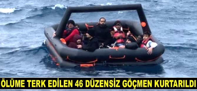 Bodrum açıklarında 46 düzensiz göçmen kurtarıldı