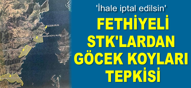 Fethiyeli STK’lardan Göcek koyları tepkisi: İhale iptal edilsin