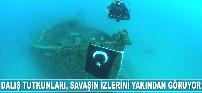 Dalış tutkunları, savaşın izlerini yakından görüyor