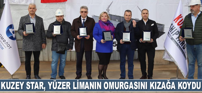 Kuzey Star Tersanesi’nin Atomflot FSUE için inşa ettiği yüzer limanın omurgası kızağa konuldu