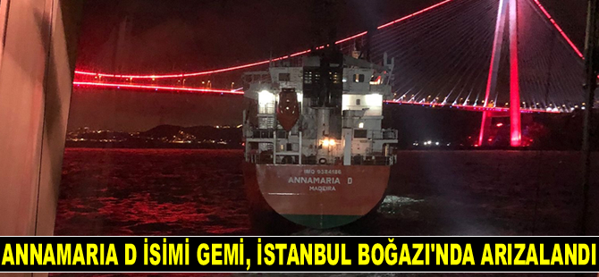 ANNAMARIA D isimi gemi, İstanbul Boğazı’nda arızalandı