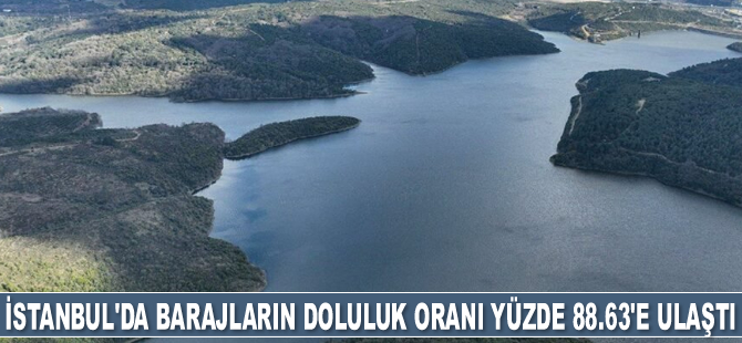İstanbul’da barajların doluluk oranı yüzde 88.63’e ulaştı