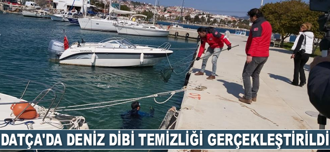 Datça’da deniz dibi temizliği yapıldı