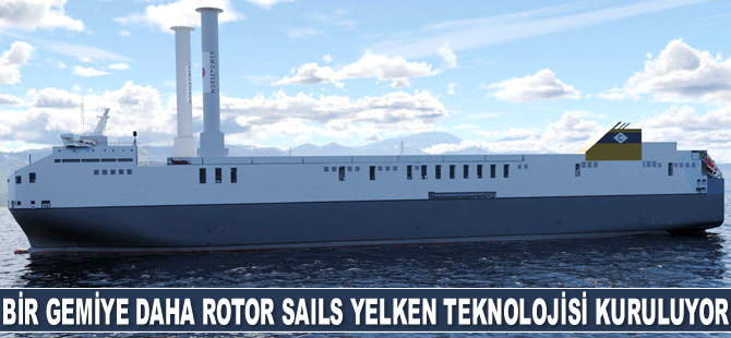 Delphine isimli gemiye rotor sails yelken teknolojisi kuruluyor